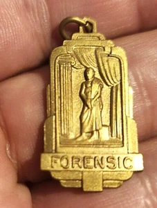 Vintage FORENSIC 1 1/4" Metal Pendant early scientific crime research - Picture 1 of 4