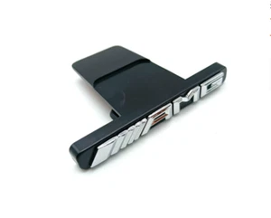 Gloss Sliver GT Style AMG Front Grille Mesh Badge Mercedes Benz A GLA GLC GLE E - Bild 1 von 6