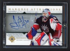 2005-06 Ultimate Marquee Attractions Signature Henrik Lundqvist 6/10 *10736