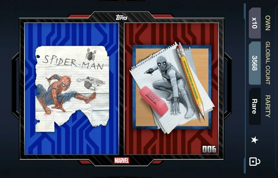 Topps Marvel Collect DIGITAL HOMECOMING BADGE SPIDER-MAN 006 - Image 1 of 1