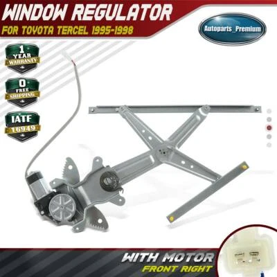 Regulador de ventana eléctrico eléctrico eléctrico eléctrico con motor para Toyota Tercel 1995-1998 delantero derecho Foto 1 de 4