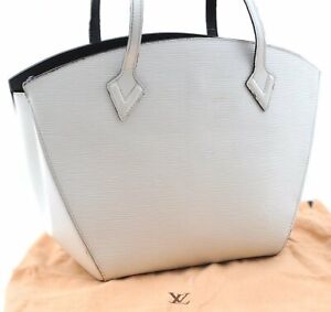Authentic Louis Vuitton Epi Saint Jacques Shoulder Bag White M50045 LV E3648