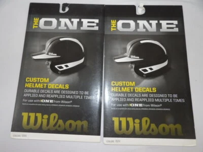 The ONE - Wilson Custom Baseball/Softball Helmet Decals WHITE Lot of 2 - Image 1 of 4