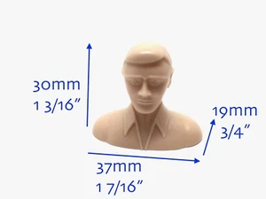 1PC Lightweight Unpainted Scale Racing Pilot Bust kit for RC Airplane Truck Car - Picture 1 of 5