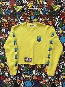 A Bathing Ape Yellow Flame Long Sleeve Crewneck - Picture 1 of 6