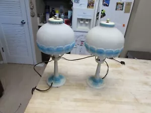2 ANTIQUE ALADDIN #4 ELECTRIC TABLE LAMP~ALADDIN MANUFACTURING CO. MUNCIE IND. - Picture 1 of 21