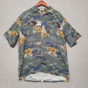 Campia Herren mehrfarbig Blumenmuster Kurzarm Knopfleiste Hawaiihemd Größe Large - Bild 1 von 5