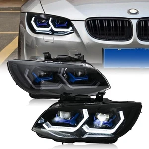 Full Led Headlights For 2010-2013 BMW 3 Series E92 E93 Coupe 2-Door DRL Headlamp - Picture 1 of 20
