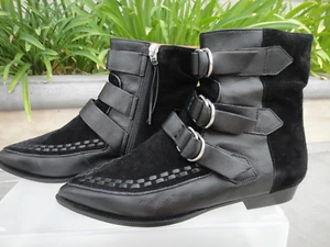 Stivaletti Isabel Marant ROWI in pelle scamosciata, tacco basso, Made in Italy 37 US 7 - Foto 1 di 11