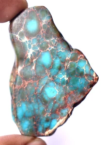 103.90 Ct. Natural Blue Arizona Turquoise Rough Untreated Slab Loose Gemstone - Picture 1 of 6