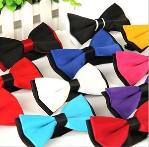 Men's fashion butterfly polyester silk patchwork busines wedding party Bow Tie - Picture 1 of 19