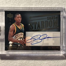 2005 Upper Deck Trilogy Ray Allen Signs Of Stardom On-Card Autograph SP Rare