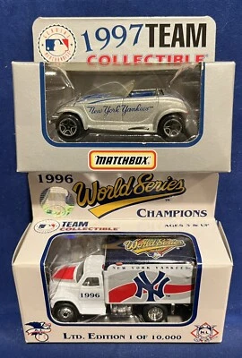 1996-1997 Matchbox Collectible Diecast New York Yankees Car  World Series Truck - Image 1 of 3