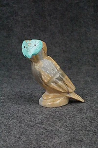 Owl Zuni Fetish Carving - Enrike Leekya - Picture 1 of 6