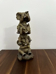 Design Toscano See No Evil Hear No Evil Speak No Evil Elephant Statue Decor - Picture 1 of 8
