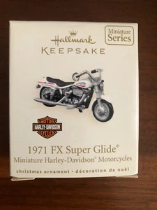 HALLMARK 2007 MINIATURE HARLEY DAVIDSON MOTORCYCLE 1971 FX SUPER GLIDE - Picture 1 of 2