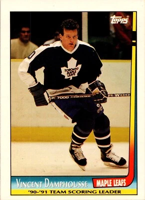 1991-92 Topps Hockey Team Scoring Leaders - #9 Vincent Damphousse - Image 1 of 2