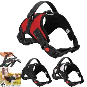 Dog Harness Safety Harnesses For Lead No Pull Puppy Pet Breathable Reflective UK - Picture 1 of 17