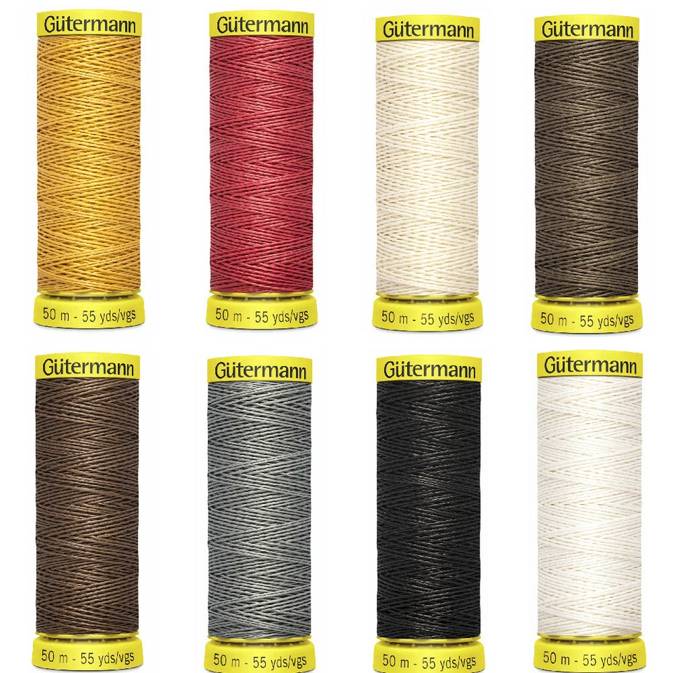Gutermann 50m Strong Linen Hand Sewing Thread Natural Buttons & Heavy Fabrics - Image 1 of 1