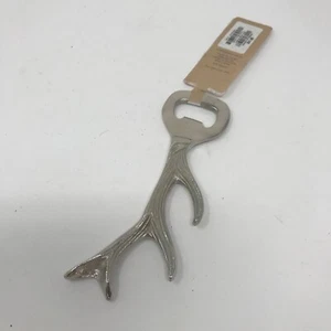 Abridor de botellas Holiday Lane Antler tono plateado metal resistente - Imagen 1 de 3