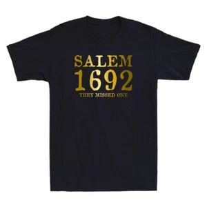 Salem 1692 They Missed One Funny Quote Golden Print Men's Short Sleeve T-Shirt - Picture 1 of 8