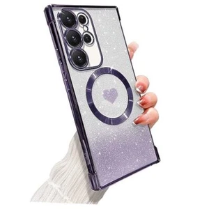 for Case Magnetic,for Women Girl Soft Luxury Samsung Galaxy S22 Ultra Purple - Picture 1 of 6