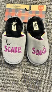 Kids Slippers Dluxe by Dearfoams Halloween Scare Squad US Size 9-10 - Picture 1 of 2