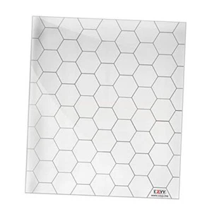 Juego de alfombrillas de juego acrílicas de 1" superpuestas de tablero de mapa de batalla de 2, 7"x8" rejilla transparente y hexagonal - Imagen 1 de 7