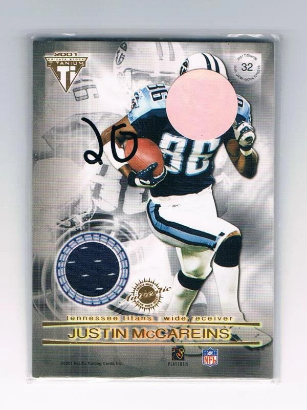 2001 Pacific Titanium Double Sided Jerseys #32 Eddie Berlin/Justin McCareins NM- - Image 1 of 1