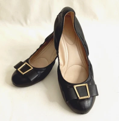 Zapatos sin cordones Cole Haan para mujer talla 6 B de cuero negro mocasín mocasín mocasín Foto 1 de 4