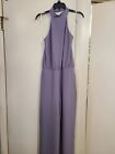 Lulus Sz S Lilac Halter Jumpsuit Wide Leg Made In USA Wedding, Prom,Vacation 