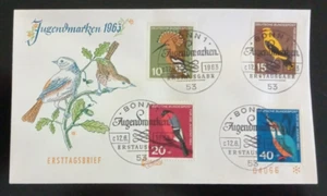 Germany 1963 FDC First Day Cover Jugendmarken Birds - Picture 1 of 1