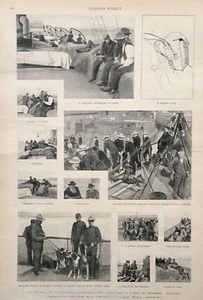 WASHINGTON to ALASKA by Steamship GOLD History Art ANTIQUE 1897 MATTED Picture - Picture 1 of 12