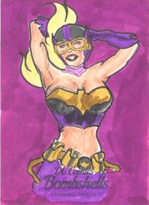 2019 Cryptozoic DC Comics Bombshells Series 3 Edward Santia Sketch card Batgirl