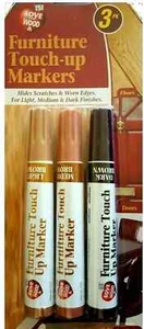 151 FURNITURE & WOOD SCRATCH REPAIR MARKER PENS LIGHT DARK MEDIUM BROWN - Picture 1 of 1