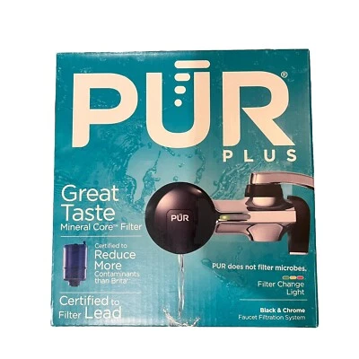 PUR PLUS Faucet Filtration System Black & Chrome PFM200B (NEW) - Image 1 of 4