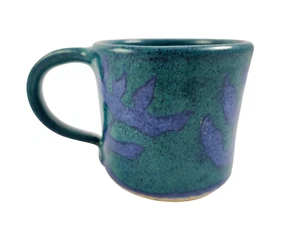 Vintage Karl Sporck Brisling Pottery Stoneware Mug Abstract Pattern Blue Purple - Picture 1 of 6