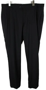 Unbranded Hose Herren UK 50L/W41 Wolle Smoking Plissiert Zip Fly Schwarz - Bild 1 von 8