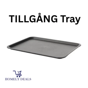 IKEA TILLGÅNG Serving Tray Plastic Grey Strong Tea Coffee Scratch Resistant - Picture 1 of 5