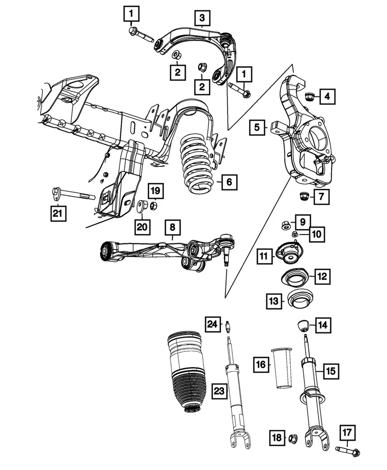 2019-20 DODGE RAM 1500 FRONT LOWER CONTROL ARM OEM 68261620AE - Image 1 of 4