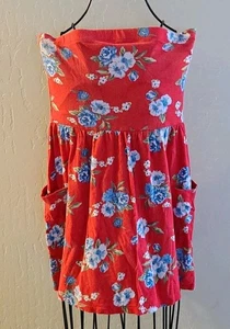 Forever 21, rotes Blumenkleid ärmellos, Größe S - Bild 1 von 3