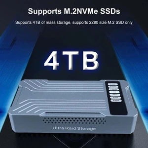 M.2 NVME Dual Bay SSD Enclosure For JMS586R Chip Dual Type C USB3.2 GEN2 CB - Afbeelding 1 van 24