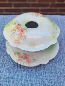 Antiguo RECEPTOR DE PELO ROSAS ROSAS Dulce Porcelana Elegante VICTORIANA Alemania - Imagen 1 de 8