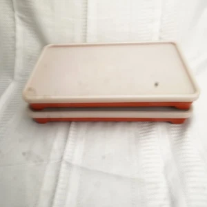 Vintage 2er Set Tupperware Paprika Hot Dog Speck Fleischbehälter mit Siegel #1292 - Bild 1 von 7