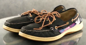 Sperry Top-Sider Bluefish Damen-Bootsschuhe Größe 9 M Leder kariert blau pink - Bild 1 von 12