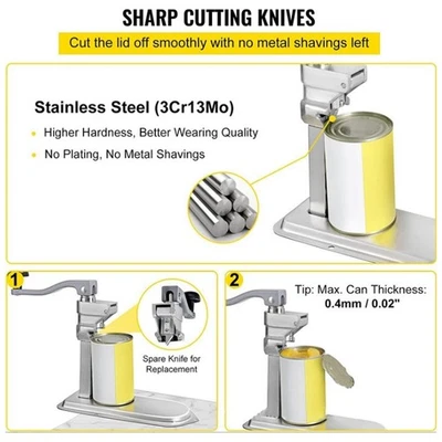 ㄧCommercial Can Opener Heavy Duty Cast Iron Stainless Steel Manual Table Can - Image 1 of 4