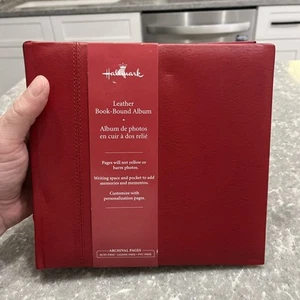 hallmark leather book bound photo album Archival Acid Free 9"x 8.5" - Picture 1 of 6