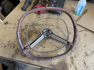 1963 1964 Chrysler Rectangle Steering Wheel And Horn Ring - Picture 1 of 13
