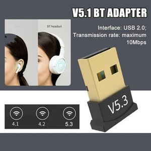 USB Bluetooth Dongle Adapter 5.3 Wireless Speakers Audio PC Laptop Hot T99C M3N5 - Bild 1 von 12