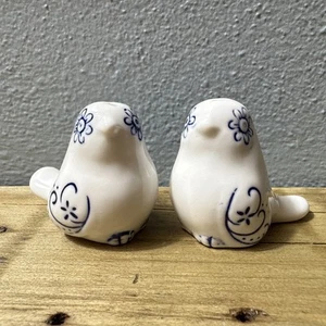 White And Colbolt Blue Bird Salz- und Pfefferstreuer NEU - Bild 1 von 7